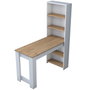 Hanah Home Mesa de Cocina Escandinava Nogal y Blanco
